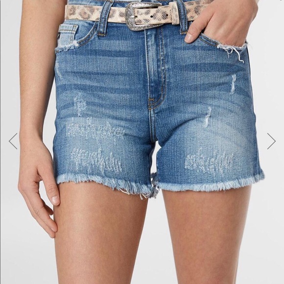 Sold-EUC KanCan High-Rise Stretch Shorts M - Picture 2 of 6